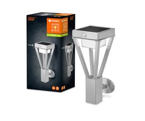 LEDVANCE ENDURA SOLAR BOUQUET GARDEN SENSOR 50cm - moderna luz solar para caminos con detector de movimiento, 6W, 3000K, 200-550 Lumen, IP44, plata