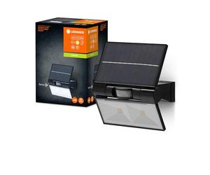 LEDVANCE ENDURA SOLAR DOUBLE Sensor-Proyector solar, foco LED con sensor de movimiento y sensor de luz diurna, de acero inoxidable, iluminación exterior con protección IP44, 3000K