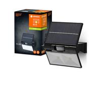LEDVANCE ENDURA SOLAR DOUBLE Sensor - Solar Flutlicht, LED Strahler mit Bewegungssensor und Tageslichtsensor, aus Edelstahl, Außenbeleuchtung mit Spritzwasserschutz IP44, 3000K warmweiß
