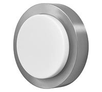 LEDVANCE ENDURA STYLE DISC SENSOR ST 24cm - moderna luminaria de exterior con detector de movimiento y sensor de luz diurna, acero inoxidable, 8W, 3000 K blanco cálido, 485 lúmenes