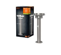 Ledvance Endura Solar, luz de pedestal LED, acero inoxidable