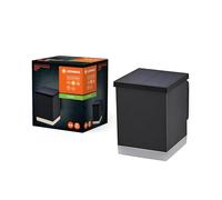 LEDVANCE Iluminación exterior ENDURA STYLE SOLAR WALL, 0,5W, 50lm, luz de pared, gris, iluminación indirecta, batería recargable, tipo de protección IP44, temperatura de color 3000K, blanco cálido