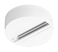 LEDVANCE Estación casquillo TRACKLIGHT para cabezal de luminaria, redonda, estación casquillo blanca para un solo cabezal de luminaria (en lugar de carril de alimentación), diseño moderno tipo loft