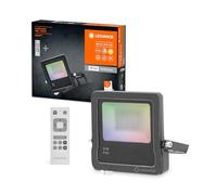 LEDVANCE Floodlight Wi-Fi - Remote Control Bundle, Wi-Fi LED Flutlicht mit Fernbedienung, Strahler mit 20 W, 3000 K warmweiß,1260 Lumen, RGB Lampe aus Aluminium, ideal für Außen