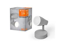 LEDVANCE Foco de techo LED SPOT PEAR, gris, 4,3W, 210lm, luz direccional con color de luz blanco cálido, con cabezal flexible GU10, lámpara GU10 incluida, IP20, 2700K