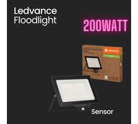 LEDVANCE Foco Exterior Con Sensor 10W - 200W Lámpara Exterior