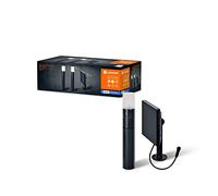 LEDVANCE Foco solar SMART+ para jardín y luz para senderos con Bluetooth, luz blanca cálida (3000 K), se puede utilizar sin alimentación, hasta 6,5 horas al 100 % de luz, protección IP44, negro