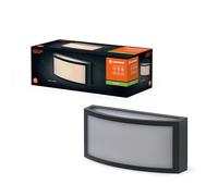 LEDVANCE Iluminación exterior ENDURA CLASSIC CUADRA, luz de pared, toma E27, gris oscuro, aluminio, instalación fácil y rápida, difusor esmerilado, tipo de protección IP65, para la zona exterior