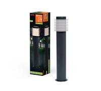 LEDVANCE Iluminación exterior ENDURA HYBRID RONDO, iluminación híbrida, 4W, 250lm, blanco cálido, temp. color 3000K, gris, acero inox., tipo prot. IP44 e IP67, energía solar y funcionamiento en red