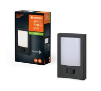 LEDVANCE Iluminación exterior ENDURA STYLE ENTRANCE, 13W, 900lm, iluminación de entrada, gris oscuro, detector movimiento, sensor luz diurna, tipo protección IP44, temp.color 3000K, blanco cálido