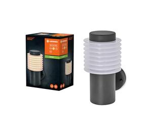 LEDVANCE Iluminación exterior ENDURA STYLE RONDO WALL, 9W, 700lm, luz de pared, gris oscuro, tipo de protección IP44, temperatura de color 3000K, luz de color blanco cálido