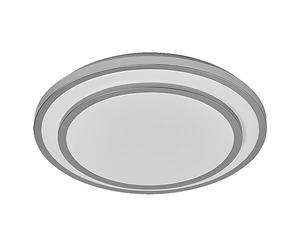 LEDVANCE Lámina de techo LED de Or erlín 490 mm, plata, 36W, 4150lm, color de luz blanca cálida, distribución de luz muy homogénea, vida útil larga, módulo LED instalado permanentemente, 3000K