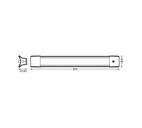 LEDVANCE lámpara colgante LED de oficina Line 840 longitud 60 cm, blanco True
