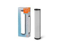 LEDVANCE Lámpara de pared de baño de baño clásico de baño de baño 455 mm, negro, zócalo E14, se puede equipar con lámpara inteligente, mano de obra de calidad, forma de cilindro, IP44