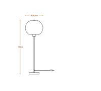 LEDVANCE lámpara de pie Bola altura 116 cm, marrón, cartón ondulado, E27