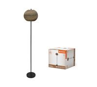 LEDVANCE Lámpara de pie Decor Cardboard Ball marrón de cartón ondulado, ligera, E27, altura 1600 mm, pantalla de material reciclado, sostenible gracias a la fuente de luz reemplazable