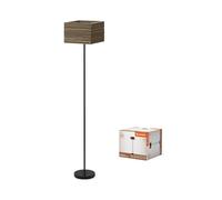 LEDVANCE Lámpara de pie Decor Cardboard Square marrón de cartón ondulado, ligera, E27, altura 1600 mm, pantalla de material reciclado, sostenible gracias a la fuente de luz reemplazable