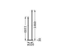 LEDVANCE lámpara de pie Decor Stick 2 luces, altura 146cm, gris oscuro