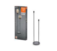 LEDVANCE Lámpara de pie decorativa con 2x casquillo E27, dos soportes (altura 78cm y 110cm), gris oscuro, con cable de alimentación de 1,8m, lámpara LED OSRAM 1906 a juego disponible por separado