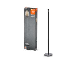 LEDVANCE Lámpara de pie decorativa con casquillo E27, soporte grande (altura 146cm), gris oscuro, con cable de alimentación de 1,8m, lámpara LED OSRAM 1906 a juego disponible por separado