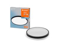 LEDVANCE Lámpara de techo de baño de disco or e 300 mm, negro, 18w, 2200 lm, luz blanca cálida a fría, controlable, particularmente delgado de diseño, clase de protección IP44, 3000k-4000K