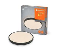 LEDVANCE Lámpara de techo LED 480 mm, negro, 36W, 4150lm, color de luz blanca cálida, distribución de luz muy homogénea, vida útil larga, módulo LED firmemente instalado, IP20, 3000K