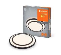 LEDVANCE Lámpara de techo LED de or erlín 390 mm, negro, 24W, 2700lm, color de luz blanca cálida, distribución de luz muy homogénea, vida útil larga, módulo LED firmemente instalado, IP20, 3000K