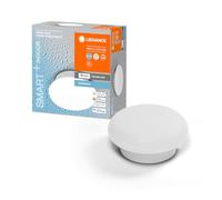 LEDVANCE Lámpara de techo LED inteligente, negra, 1200LM, 3000-6500K, 200mm, IP44, Lámpara de pared Orbis Aqua, lámpara de pared con Wifi, regulable, controlable mediante app y asistente de voz