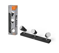 Ledvance Lámpara De Techo LED Spot Pear Negro 3 Luces GU10 4,3W 1050lm 2700K