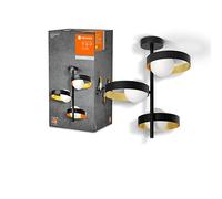 LEDVANCE Lámpara de techo Memphis de DECOR, negro/dorado, con casquillo G9 para cambiar la lámpara fácilmente, puede equiparse con una lámpara normal o inteligente, protección IP20