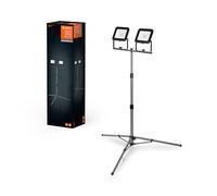 LEDVANCE Lámpara de trabajo LED portátil para aplicaciones exteriores, Worklight Value con trípode plegable y 2x focos de 30W, blanco luz diurna (6500K), gris oscuro, paquete de 1