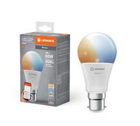 LEDVANCE Lámpara LED inteligente con tecnología WiFi, B22d base, óptica mate ,Color de la luz cambiable (2700K-6500K), 806 Lumen, sustituto de 60W-iluminante 1-paquete