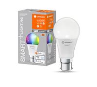 LEDVANCE Lámpara LED inteligente con tecnología WiFi, B22d base, óptica mate ,Color RGBW cambiable, color de la luz cambiable (2700K-6500K), 806 Lumen, sustituto de 60W-iluminante 4-paquete