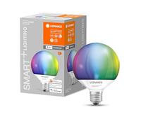 LEDVANCE Lámpara LED inteligente con tecnología Wifi, casquillo E27, regulable, colores RGB y cambio de color de la luz, Globeform, mate, controlable con Alexa, Google y App