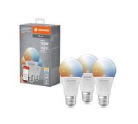 LEDVANCE Lámpara LED inteligente con tecnología WiFi, E27 base, óptica mate ,Color de la luz cambiable (2700K-6500K), 1521 Lumen, sustituto de 100W-iluminante 3-paquete