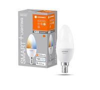 LEDVANCE Smarte LED-Lampe mit WiFi Technologie, Sockel E14, Dimmbar, Lichtfarbe änderbar (2700-6500K), ersetzt Glühlampen mit 40 W, SMART+ WiFi Candle Tunable White, 1er-Pack
