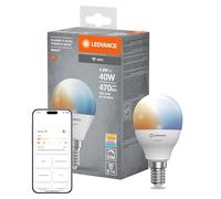 LEDVANCE Smarte LED-Lampe mit WiFi Technologie, Sockel E14, Dimmbar, Lichtfarbe änderbar (2700-6500K), ersetzt Glühlampen mit 40 W, SMART+ WiFi Mini Bulb Tunable White, 1er-Pack