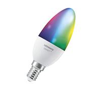 LEDVANCE Lámpara LED inteligente con tecnología WiFi, enchufe E14, regulable, color de luz cambiante(2700-6500K), colores RGB cambiables, reemplazo de 40W, SMART+ WiFi Vela Multicolour, paquete de 1