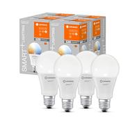 LEDVANCE Lámpara LED inteligente con tecnología WiFi, enchufe E27, regulable, color de luz cambiante (2700-6500K), reemplaza las lámparas incandescentes con 100W, SMART+ WiFi Classic, paquete de 4