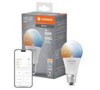 LEDVANCE Lámpara LED inteligente con tecnología WiFi, enchufe E27, regulable, color de luz cambiante (2700-6500K), reemplaza las lámparas incandescentes con 60W, SMART+ WiFi Classic TW, paquete de 1