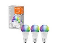 LEDVANCE Lámpara LED inteligente con tecnología WiFi, enchufe E27, regulable, color de luz cambiante(2700-6500K), colores RGB cambiables, reemplazo de 100W,SMART+ WiFi Classic Multicolour,paquete de 3