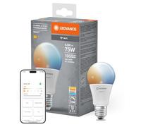 LEDVANCE Lámpara LED inteligente con tecnología WiFi, enchufe E27, regulable, color de luz cambiante (2700-6500K), reemplaza las lámparas incandescentes con 75 W, SMART+ WiFi Classic TW paquete de 1