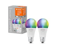 LEDVANCE Lámpara LED inteligente con tecnología WiFi, enchufe E27, regulable, color de luz cambiante(2700-6500K), colores RGB cambiables, reemplazo de 60W, SMART+ WiFi Classic Multicolour,paquete de 2