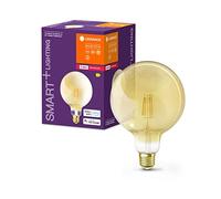 LEDVANCE Smarte LED-Lampe mit ZigBee, Sockel E27, Dimmbar, Warmweiß (2400K), Goldene Globeform, Klares Filament, Ersatz für 55W-Glühbirnen, steuerbar mit Systemen wie Alexa, Google oder Hue, 1er-Pack