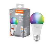 LEDVANCE Lámpara LED SMART+ MATTER, aspecto esmerilado, 14W, 1521 lm, forma clásica con casquillo E27, función RGBW y luz blanca, control por aplicación o por voz, vida útil de hasta 20.000 horas
