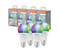 LEDVANCE Lámpara LED SMART+ MATTER, aspecto esmerilado, 14W, 1521lm, forma clásica con casquillo E27, función RGBW y luz blanca, control por aplicación o por voz, vida útil de hasta 20.000 horas
