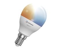 LEDVANCE Lámpara Smart LED, Bluetooth, E14, regulable, color de luz cambiante (2700-6500K),reemplaza lámparas incandescentes 40W, controlable con Google y Alexa, bombillaSMART+ Mini,paquete de 1