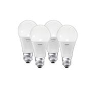 LEDVANCE Lámpara Smart LED, Bluetooth, E27, color de luz variable (2000-6500K), colores RGB cambiables, sustituye lámparas incandescentes 60W,controlable con Google y Alexa, paquete de 4
