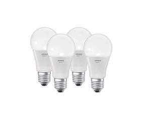 LEDVANCE Lámpara Smart LED, Bluetooth, E27, color de luz variable (2000-6500K), colores RGB cambiables, sustituye lámparas incandescentes 60W,controlable con Google y Alexa, paquete de 4