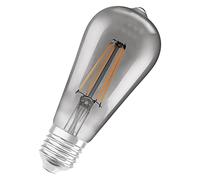 LEDVANCE Lámpara Smart LED, Bluetooth, E27, regulable, blanco cálido (2700K), reemplaza lámparas incandescentes 44 W, controlable con Google y Alexa, SMART+ BT Filament Edison Dim, paquete de 1